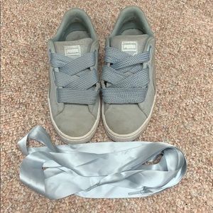 Suede puma sneakers with chunky lace